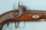 32673-BRITISH BIRMINGHAM SILVER MOUNTED DERINGER STYLE PERCUSSION BELT PISTOL SIGNED VAN WART & SON & CO. CA. 1840’S-50’s. - 3 of 9