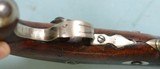 32673-BRITISH BIRMINGHAM SILVER MOUNTED DERINGER STYLE PERCUSSION BELT PISTOL SIGNED VAN WART & SON & CO. CA. 1840’S-50’s. - 7 of 9