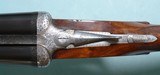 1970 CASED AUGUSTE FRANCOTTE & CIE (BELGIUM) BEST GRADE FACTORY ENGRAVED GAME SCENE SIDELOCK SLE EJECTOR 12 GAUGE SIDE BY SIDE 28