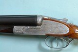 1970 CASED AUGUSTE FRANCOTTE & CIE (BELGIUM) BEST GRADE FACTORY ENGRAVED GAME SCENE SIDELOCK SLE EJECTOR 12 GAUGE SIDE BY SIDE 28