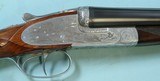 1970 CASED AUGUSTE FRANCOTTE & CIE (BELGIUM) BEST GRADE FACTORY ENGRAVED GAME SCENE SIDELOCK SLE EJECTOR 12 GAUGE SIDE BY SIDE 28