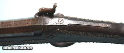 32429-IRISH PERCUSSION 10 BORE DAMASCUS SINGLE FOWLER SIGNED TUMBLTY W/ORNATE AFRICAN DECORATION CIRCA MID TO LATE 1800’S. - Image 7 of 11