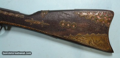 32429-IRISH PERCUSSION 10 BORE DAMASCUS SINGLE FOWLER SIGNED TUMBLTY W/ORNATE AFRICAN DECORATION CIRCA MID TO LATE 1800’S. - Image 6 of 11