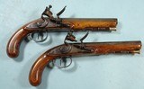 32715- REVOLUTIONARY WAR BRITISH FLINTLOCK OFFICER’S PISTOLS BY WILLIAM RICHARDS OF LONDON.