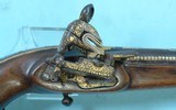 32719-ORNATLY GOLD DECORATED PERSIAN MIQUELET LOCK HOLSTER PISTOL CIRCA EARLY 1700’S. - 3 of 13