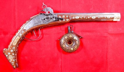 32716-ORIGINAL ORNATE GERMAN WHEELOCK PETRONEL PISTOL CIRCA 1580-1590’S.