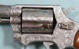 32830- EARLY SMITH & WESSON MODEL 60 STAINLESS PINNED BARREL ENGRAVED .38 SPECIAL 2