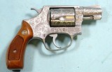 32830- EARLY SMITH & WESSON MODEL 60 STAINLESS PINNED BARREL ENGRAVED .38 SPECIAL 2