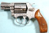32830- EARLY SMITH & WESSON MODEL 60 STAINLESS PINNED BARREL ENGRAVED .38 SPECIAL 2