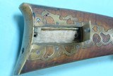 32692-EXCEPTIONAL HACKER MARTIN VIRGINIA CURLY MAPLE SILVER MOUNTED FLINTLOCK LONG RIFLE. - 7 of 12