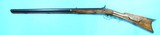 H.E. LEMAN, LANCASTER, PA. PERCUSSION .34 CAL. HALF-STOCK TIGER MAPLE TRADE KENTUCKY RIFLE CIRCA 1830’S-40’S. - 2 of 9