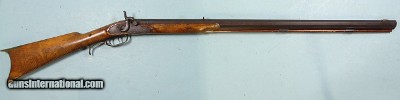 H.E. LEMAN, LANCASTER, PA. PERCUSSION .34 CAL. HALF-STOCK TIGER MAPLE TRADE KENTUCKY RIFLE CIRCA 1830’S-40’S.