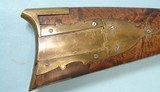 32693-EXCEPTIONAL HACKER MARTIN VIRGINIA CURLEY MAPLE SILVER MOUNTED KENTUCKY FLINTLOCK LONGRIFLE. - 7 of 12