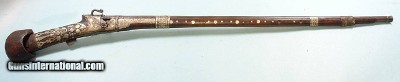 32562- INDO-ARAB SILVER MOUNTED MATCHLOCK MUSKET JEZAIL STYLE CIRCA LATE 1700’S.