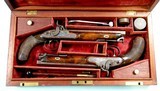 32902 CASED PAIR OF PERCUSSION OFFICERS PISTOLS BY HAMBERGER & CO. OF LONDON, INDENTIFIED TO AN OFFICER OF THE FIRST LIFE GUARDS, CIRCA 1845-55. - 2 of 16