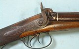 32713-THOMAS TYRER, RICHMOND, VIRGINIA CIVIL WAR PERCUSSION DAMASCUS 16 GA. SIDE X SIDE SHOTGUN CIRCA 1850’S. - 3 of 11