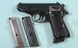 32850- WALTHER INTERARMS PPK /S PPK/2 SEMI-AUTO .380 ACP CAL. PISTOL W/ 2 EXTRA MAGS & CASE. - 2 of 4
