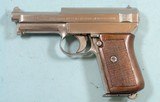 32854-POST WW1 WWI MAUSER MODEL 1914 COMMERCIAL NICKEL PLATED 7.65MM SEMI-AUTO PISTOL DATED 1920 W/HOLSTER. - 2 of 9