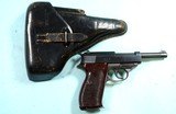 32853-EXCEPTIONAL WW2 WWII WALTHER P-38 P38 BYF-43 BYF/43 SEMI-AUTO 9MM PISTOL W/ORIG. 1943 DATED HOLSTER