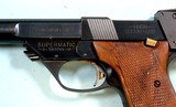 32847- HIGH STANDARD SUPERMATIC MILITARY MODEL 107 TROPHY SEMI-AUTO .22LR CAL. 6” TARGET PISTOL. - 3 of 6