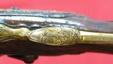 32718-ORNATE MASTERPIECE CLAUDE NIQUET OF LIEGE FLINTLOCK HOLSTER PISTOL CIRCA MID 1700’S. - 13 of 15