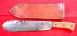 32732- WW2 WWII USMC BOLO KNIFE AND SCABBARD DATED 1944.