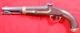 32904-SUPERIOR H. ASTON U.S. MODEL 1842 PERCUSSION .54 CAL. SINGLE SHOT CAVALRY PISTOL DATED 1850. - 2 of 7