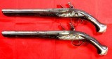 32900 PAIR OF FINE FRENCH FLINTLOCK KUBUR HOLSTER PISTOLS MADE FOR OTTOMAN TRADE, CIRCA 1770-80. - 2 of 14
