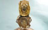 32915- SAXON PATTERN 1890 GARDE-REITER (HEAVY CAVALRY) DRESS HELMET W/ 1907 PATTERN LION. - 8 of 13