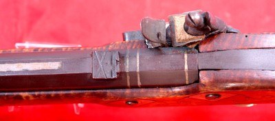 32696- HACKER MARTIN SIGNED FLINTLOCK VIRGINIA SILVER MOUNTED KENTUCKY STYLE PISTOL. - Image 8 of 10