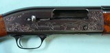 RARE WINCHESTER GRADE 5 FACTORY GAME SCENE FACTORY ENGRAVED MODEL 50 SEMI-AUTO 20 GA. SHOTGUN CA. 1958 W/2 SETS OF BARRELS AND A&F ORIG. LUGGAGE CASE - 5 of 12