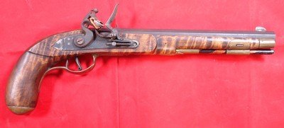 32698- HACKER MARTIN VIRGINIA FLINTLOCK PISTOL.