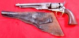 EARLY CIVIL WAR COLT U.S. MODEL 1860 4-SCREW PERCUSSION .44 CAL. ARMY REVOLVER W/ HOLSTER. - 2 of 9