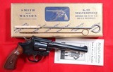 EARLY SMITH & WESSON K-22 OR K22 TARGET .22LR 6” REVOLVER MFG. 1947 NEAR NEW IN ORIG. GOLD BOX.