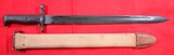 32809-SUPERIOR SPRINGFIELD U.S. MODEL 1905 BAYONET DATED 1918 W/ MODEL 1910 SCABBARD & COVER.