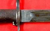 32809-SUPERIOR SPRINGFIELD U.S. MODEL 1905 BAYONET DATED 1918 W/ MODEL 1910 SCABBARD & COVER. - 3 of 5