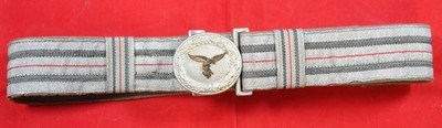 32435-ORIGINAL WW2 WWII GERMAN NAZI LUFTWAFFE OFFICER’S DRESS SWORD BELT AND BUCKLE.