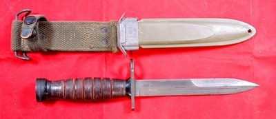 WW2 WWII IMPERIAL U.S. M4 BAYONET W/ M8 SCABBARD FOR THE M1 CARBINE.