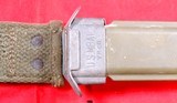 WW2 WWII IMPERIAL U.S. M4 BAYONET W/ M8 SCABBARD FOR THE M1 CARBINE. - 2 of 6