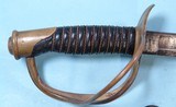 EXCELLENT CIVIL WAR AMES MFG. CO., CHICOPEE, MASS. U.S. MODEL 1860 CAVALRY SABER AND SCABBARD. - 2 of 6
