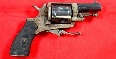 BELGIAN VELO DOG FOLDING TRIGGER DOUBLE ACTION .32 CF CAL. VEST POCKET REVOLVER CA. 1890’S.