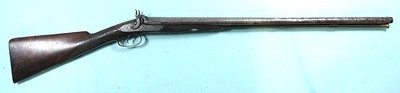 LEWIS & TOMES, NEW YORK CITY IMPORT PERCUSSION 12 GA. SIDE X SIDE SHOTGUN CIRCA 1840.