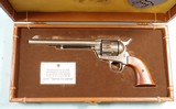 32930-CASED COLT MODEL 1873 FRONTIER SIX SHOOTER .44-40 SAA SINGLE ACTION COMMEMORATIVE 7 1/2” NICKEL CENTENNIAL REVOLVER MFG. 1973. - 2 of 12