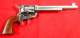 32930-CASED COLT MODEL 1873 FRONTIER SIX SHOOTER .44-40 SAA SINGLE ACTION COMMEMORATIVE 7 1/2” NICKEL CENTENNIAL REVOLVER MFG. 1973. - 3 of 12