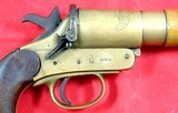 BRITISH WW1 WWI CANADIAN ROYAL ARTILLERY REGIMENT WEBLEY & SCOTT BRASS VERY FLARE OR SIGNAL PISTOL ENGRAVED “YPRES” AND WITH REGIMENTAL COAT OF ARMS. - 3 of 4 BRITISH WW1 WWI CANADIAN ROYAL ARTILLERY REGIMENT WEBLEY & SCOTT BRASS VERY FLARE OR SIGNAL PISTOL ENGRAVED “YPRES” AND WITH REGIMENTAL COAT OF ARMS. - 3 of 4