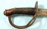 CIVIL WAR P.S. JUSTICE / PHILADELPHIA U.S. MODEL 1840 HEAVY CAVALRY SWORD AND SCABBARD - 3 of 6
