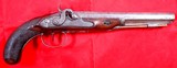 NAPOLEONIC WARS PENINSULA CAMPAIGN BRITISH GEORGE III PERCUSSION CONVERSION DUELING PISTOL BY WILLIAM JOVER OF LONDON CIRCA 1790’S.
