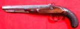 NAPOLEONIC WARS PENINSULA CAMPAIGN BRITISH GEORGE III PERCUSSION CONVERSION DUELING PISTOL BY WILLIAM JOVER OF LONDON CIRCA 1790’S. - 2 of 7