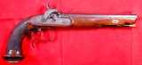LIEGE PERCUSSION DUELLING OR DUELING PISTOL BY J.B. HANQUET CIRCA 1820’S-30’S.