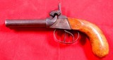 GERMAN PERCUSSION DOUBLE BARREL PERCUSSION POCKET PISTOL CIRCA late 1800’s-EARLY 1900’s. - 2 of 5